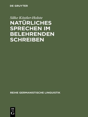 cover image of Natürliches Sprechen im belehrenden Schreiben